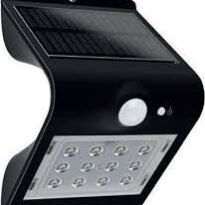Wall Solar Light W/Sens.2w 4000k Black IP65