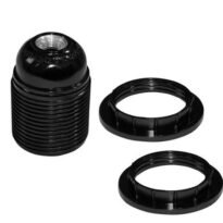 Lampholder E27 Black 2 Rodeles included