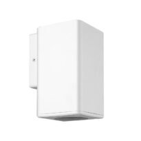 Wall Spot Square GU10 plast. White IP54
