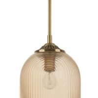Pendant Champagn Glass+ Metal 1xE27